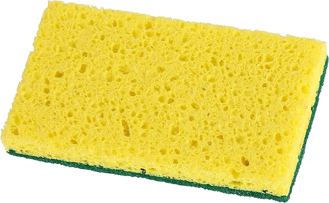 Scrubee Heavy Duty Scrub Sponge with Scouring Pad, Kitchen Dishwashing, Sink, Pot and Frying Pan Cellulose Scrubber Sponge Non Scratch. by Superio