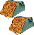 2 Pcs Leaf Collector, Garden Bags, Leaf Bags, High Capacity Leaf Loader with Handles, Foldable Dustpan Leaf Bag Chute, Removable, Tear-Resistant and Reusable Yard Leaf Collector
