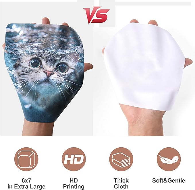 Anywind Microfiber Glasses Cleaner Cloth,Cute Cat Cleaning Clothes for Eyeglass,Phone, Screens, Camera Lens -6pcs