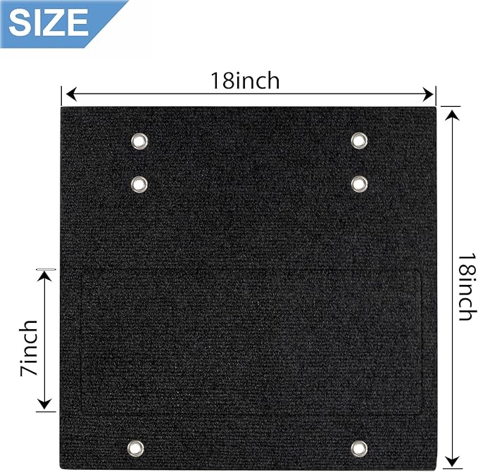 OKBA RV Step Covers,18" Wide Camper Step Cover for 8-11" Deep Stairs - 4 Pack Black RV Stair Covers to Keep Camper Clean