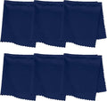 Purity Microfiber Lens Cleaning Cloth - Machine Washable, Lint-Free Microfiber Cloth- Cleans Eyeglasses, Screens, Lenses, Phones and Other Delicate Surfaces - Made in USA - 6 Pack, Dark Blue