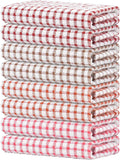 Nialnant 8 Pack Kitchen Towels, Dish Towels for Kitchen, 100% Cotton Dish Cloths for Washing Dishes, Quick Drying Reusable Cleaning Rag - 25 x 16 in