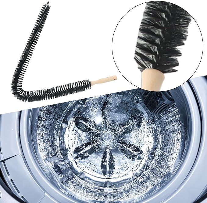 70-Inch Flexible Radiator Cleaning Brush Long Bendable Microfiber Duster With Wooden Handle Metal Body Nylon Bristles For Heaters Vents Air Conditioner Coils Dryer Narrow Spaces Blind Spots(75cm)