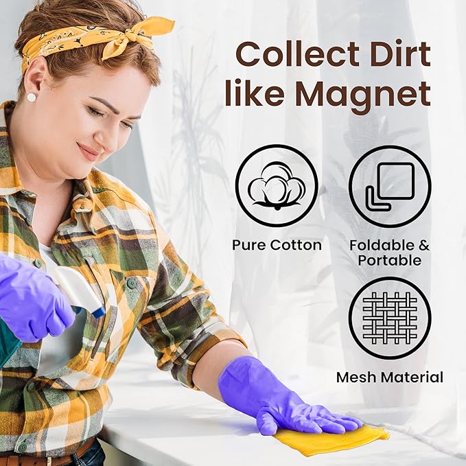 Tack Cloths - 6 Pcs, Remove Dust, Sanding Particles, Clean & Polish, Ideal for Woodworking & Painting, 18x36 (6)