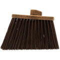 SPARTA Plastic Broom Head, Angled, Un-Flagged for Large Debris Indoor, Outdoor, Home, Restaurant, Lobby, Office, 12 Inches, Brown