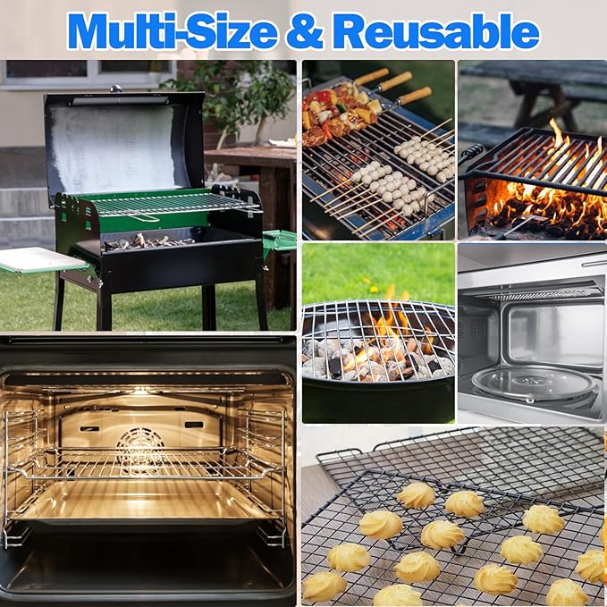 Palksky Oven Rack Cleaning Bags, Heavy Duty No Scrub Oven Rack Cleaning Bags, Reusable Leak-Resistant PE Bags for Deep Soaking Grill Grates, BBQ Racks, No Cleaner Included, 3 Pack(15.7''*23.7'')