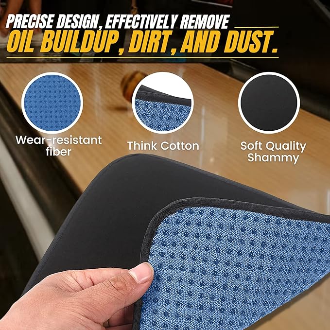 TonGass (3-Pack Multicolor Microfiber Bowling Ball Towel - 10"x8" Premium Quality Bowling Ball Shammy Pad with Easy-Grip Dots - Clean from Dirt and Oil to Improve Grip and Precision