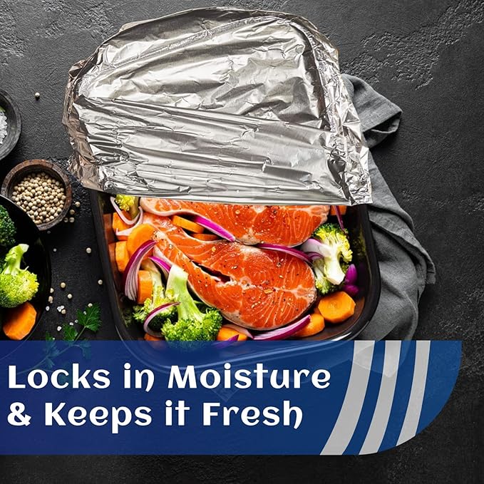 Aluminum Foil Sheets, Pre-Cut Foil Sheets, for Home Restaurant Food Processing, High-Temperature Resistant Non-Stick Type, Pop Up Single Sheets, 200 Sheets (12 in 500 Sheet)