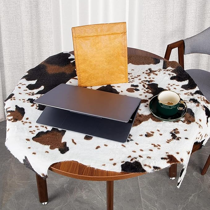 MACEVIA Cowhide Rug Cute Cow Print Rugs Western Decor for Living Room Bedroom Faux Animal Area Carpet Non-Slip 43.3" L x 29.5" W(3.6ft x 2.4ft)