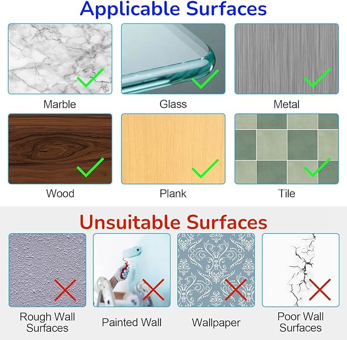 8-Pack Sticky Pads for Large Adhesive Hooks
