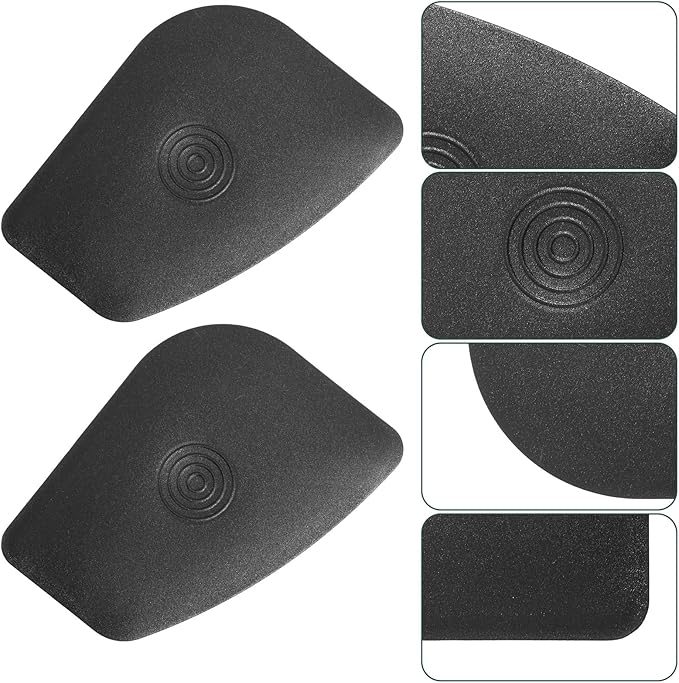 Pan Scraper Tool 5 Pack Plastic Pot Scraper Dish Scrapers for Cast Iron Food Scrapers Tool Non-Scratch Plastic Bowl Scraperes for Cleaning Grease Burnt Food （Black Thickness 0.078 inches