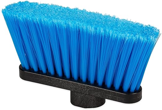 Carlisle FoodService Products 3686314 Duo-Sweep Light-Weight Flagged Industrial Lobby Broom with Metal Threaded Handle, Blue 53 inch x 11 inch