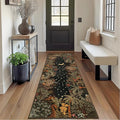 GarveeHome 2.5x8 Jungle Hallway Runner Rug, Soft Brown Animal Long Kitchen Runner Non Slip Entryway Rug Farmhouse Thin Laundry Mat Stain Resistant Carpet for Bathroom Beside