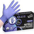 Disposable Nitrile Exam Gloves, 3-mil, Small, Box of 50, Violet Nitrile Gloves Disposable Latex Free for Medical, Cleaning, Cooking & Esthetician, Food-Safe, Powder-Free, Non-Sterile, Purple