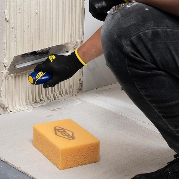 QEP 70006-18 Pro Square Grouting Sponge - All-Purpose Heavy-Duty, 6.7" x 4.6"
