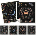 6 Pack Swedish Dishcloths for Kitchen - Reusable Dish Cloths for Washing Dishes Absorbent Cute Funny Kitchen Towels Cleaning Sponge, Moon Butterfly