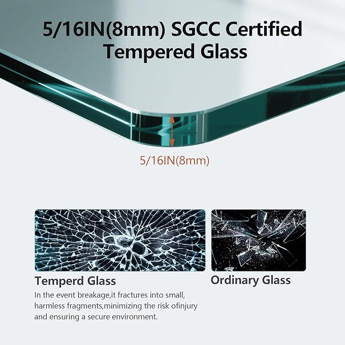 56-60" W x 74" H Frameless Shower Doors, Bathroom Single Sliding Shower Glass Doors with 5/16" (8mm) Clear SGCC Tempered Glass and Stainless Steel Handle, Reversible Installation, Matte Black
