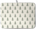 Christmas Tree Dish Drying Mat Winter Xmas Holiday Drying Mats Microfiber Absorbent Dishes Drying Pad Reusable Washable Kitchen Countertop Protector Dish Drainer Rack Mat 18x24 Inch