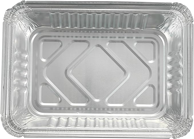 25Pack Disposable Aluminum Foil Pans with Lids, Heavy Duty Bread Tins 2.25LB - Capacity 8.5x6.3” Takeout Pans, Tin Foil for Reheating, Baking