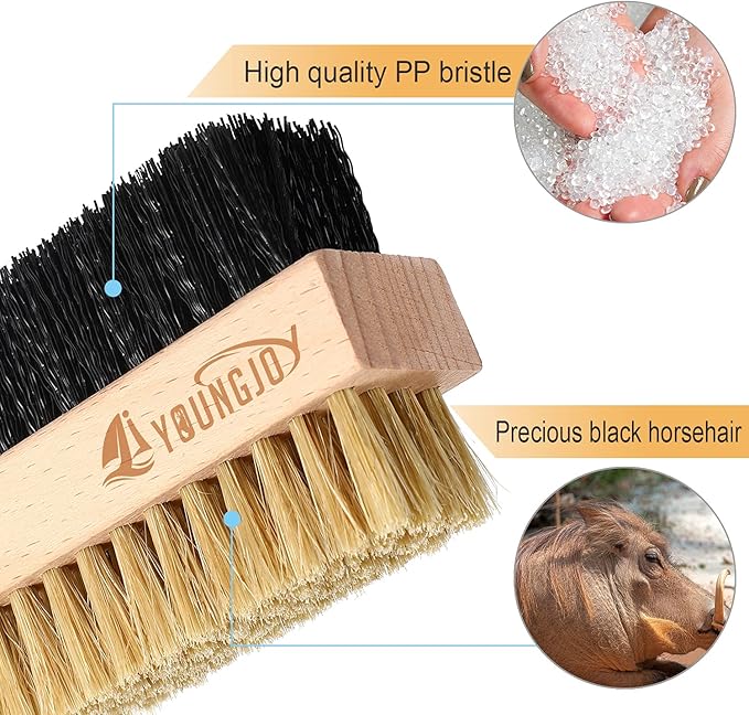 2 Pcs Sneaker Cleaning Brush Shoes Shine Dauber Suede Brush Nubuck Cleaner Crepe Applicators Suede Eraser Set(Dual with Eraser)