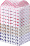 Kitinjoy Cotton 12 Pack Terry Kitchen Dish Cloths, 12 x 12 Inches Super Soft and Absorbent Dish Rags, Quick Drying Dish Towels for Washing Dishes, Mix Colour