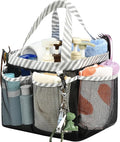 Haundry Mesh Shower Caddy Bag, Large College Dorm Bathroom Caddy Organizer with Key Hook and 2 Oxford Handles, 8 Basket Pockets, Portable Hanging Caddy Bag for Camping Gym