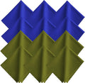 Microfiber Cleaning Cloth-12 Pack (6 Blue+ 6 Green), 7x6 Inches, Individually Wrapped, Reusable, Scratch-Free, Streak-Free,Lint-Free Bulk Wipes for Glasses,Eyeglass, Phone Screen, Cameras Lens