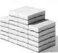 JOYMOOP Textured Clean Sponges, Dual-Sided Non-Scratch Soft Scrub Dish Sponge, Safe for Non-Stick Cookware, Kitchen and Household Cleaning, 24 Pack [Grey & White]