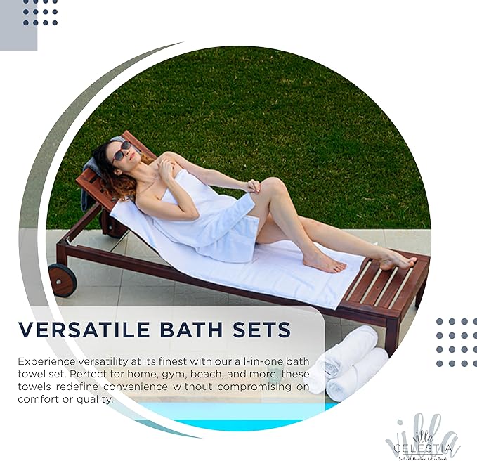 100% Cotton Bath Towel Set of 12-4 Bath Towels, 4 Hand Towels, 4 Wash Cloths, Sustainable, Soft, Highly Absorbent, Combed Cotton 12 Piece Set for Hotels, Spa, Bathroom, Dorm, Navy Blue
