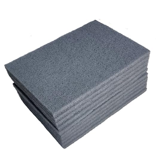 10 Pack 6 x 9 Inch 800 Grit General Purpose Scuff Pads for Scuffing, Scouring, Sanding, Paint Primer Prep Adhesion Scratch - Surface Preparation Automotive Car Auto Body Woodworking (Grey)