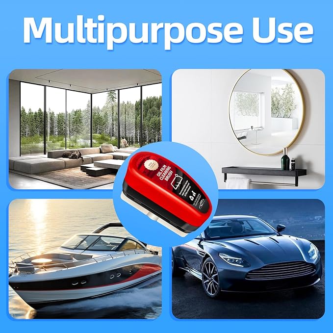 Automotive Oil Film Cleaning Brush, 2025 Oil Film Cleaning Brush for Car Windows, Windshield Cleaner, Glass Cleaning Board, Improves Clarity and Visibility