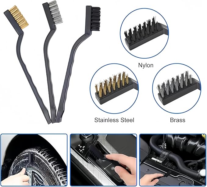 10pcs Auto Car Detailing Brush Set，Professional dusting Brush Suitable for Interior and Exterior car Decoration，Dust Removal and Cleaning Tools