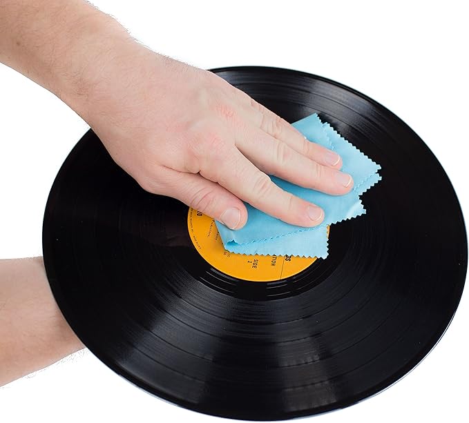 Record Cleaning Cloth Anti-Static - 5 Pack Microfiber Antistatic Towel Lint Free Vinyl Record Cleaner for Your LP Album Collection