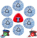 6 Pack Mop Head Replacement for O Cedar Only 2-Tank RinseClean Spin Mop, Mop Replace Refills for Ocedar Made of Fluffy Microfiber, Machine Washable, with 1 Mop Base