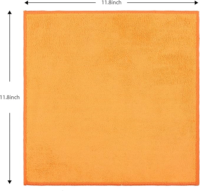 Tricol Clean 12 Pack Microfiber Cleaning Cloth 11.8x11.8inch - Streak-Free, Reusable Wipes for Glass, Kitchen, Car, Dusting - Absorbent & Lint-Free (Mixed Color 04, 11.8 x 11.8 in)