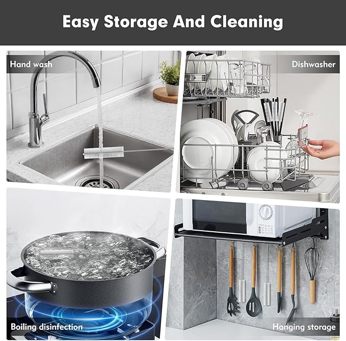 18Pcs Straw Cleaner Brush, Straw Cleaner with Extended Handle for Deep Cleaning, Straw Brushes for Drinking & Glass Straws – Reusable and Easy to Use