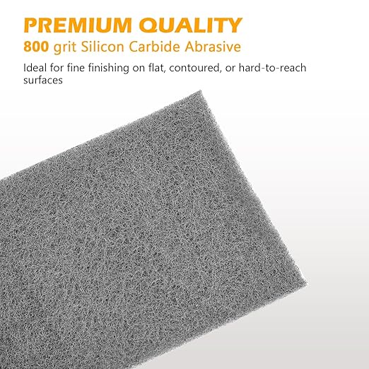 Gray Ultra Fine Scuff Pads, Scuffing, Scouring Pad, Sanding, Paint Primer Prep Scratch - Surface Preparation Pad Car Auto Body Woodworking 7448-Premium, 5 Inches*15 Feet