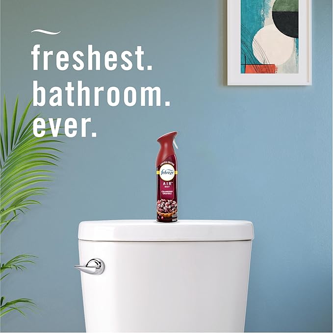 Febreze Air Freshener Spray, Odor-Fighting Room Spray, Cranberry Crumble Scent, 8.8oz, 3 Count