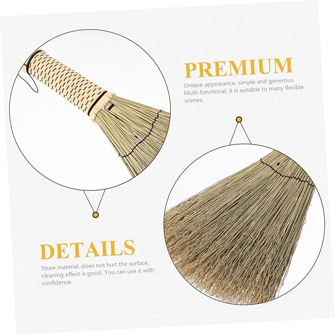 Garneck Household Old Fashioned Handle Duster Wedding Toddler Cleaning Supplies Small Whisk Brooms Hand-Made Corn Broom The Bed Artificial Child Sorghum Carpet Asia mini Vietnam