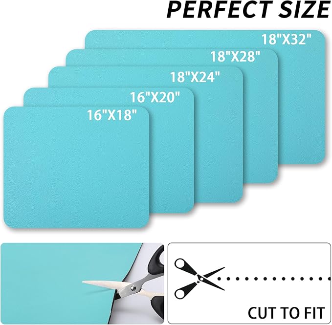 Dish Drying Mat for Kitchen Counter, Heat Resistant Drainer Mats with Non-slip Rubber Backed, Hide Stain Kitchen Super Absorbent Draining Mat, Easy to Clean Dish Rack Pad, Teal 18"x28"