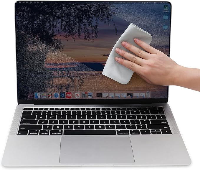 MOSISO Polishing Cloth, 2PCS Soft Microfiber Cloth Electronic Screen Cleaning Cloths Compatible with iPhone,Compatible with MacBook,Compatible with iPad,Tablets,Laptop Notebook Computer,Camera, Grey