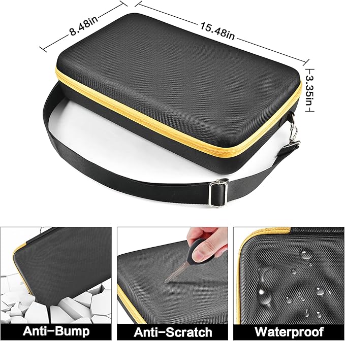 Extra Large Battery Storage Holder Case for DEWALT 20V/ 60V MAX XR &Charger, Tool Batteries Pack Container Carrier Box, Holds 20V 2.0/3.0/4.0/5.0/6.0/9.0-Ah Batteries, Adapter (Bag Only)