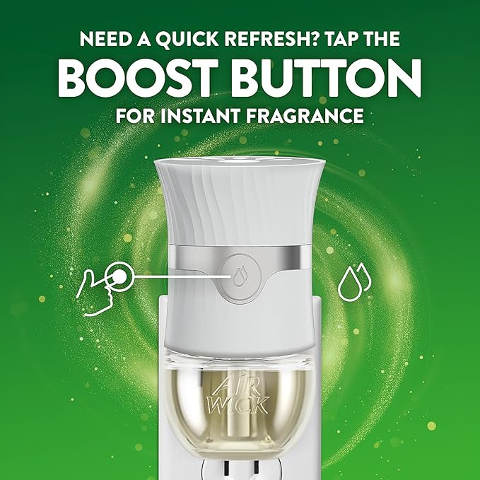 Air Wick Plug In Scented Oil Refill, Infused with Essential Oils, Plug In Air Fresheners for Home, Summer Delights, 4 ct