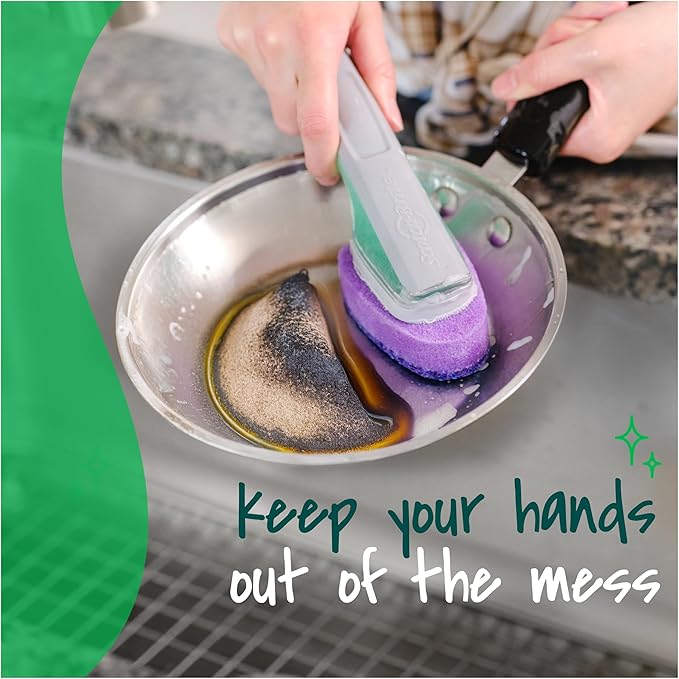Scotch-Brite Scrub Dots Dishwand Refills for Cleaning Kitchen, Bathroom, and Household, Non-Scratch Refills Safe for Non-Stick Cookware, 2 Dishwand Refills