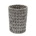 GRANNY SAYS Small Wicker Trash Can, 2 Gallon Bathroom Waste Basket, Small Bathroom Garbage Can, Plastic Trash Basket for Decor, Round Wastebaskets for Office, Bedroom, Cabinet, Grey