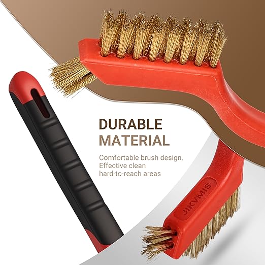 12 Pieces Brass Brush Set, Brass bristles for Cleaning Welding Slag and Rust,Scratch Brush with Mini Head & Hanging Hole for Everyday Cleaning