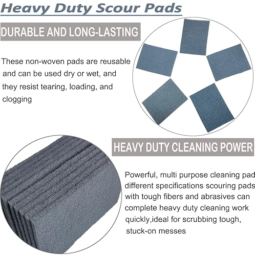 10 Pack 6 x 9 Inch 800 Grit General Purpose Scuff Pads for Scuffing, Scouring, Sanding, Paint Primer Prep Adhesion Scratch - Surface Preparation Automotive Car Auto Body Woodworking (Grey)