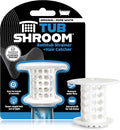TubShroom Bathtub Drain Hair Catcher – In-Drain Tub Strainer & Clog Prevention Protector, Fits Standard 1.4”–1.75” Tub Drains, Easy Clean, Captures Human & Pet Hair out of Sight (White)