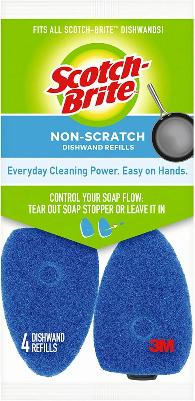 Scotch-Brite Non-Scratch Dishwand Refills, 4 Refills