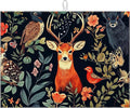 Vintage Deer Dish Drying Mat for Kitchen Counter Wild Animals Drying Pad Absorbent Reversible Dish Drainer Rack Mats Draining Pad 18"x24"Inch
